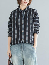 Casual Plaid Split-Joint Shirts